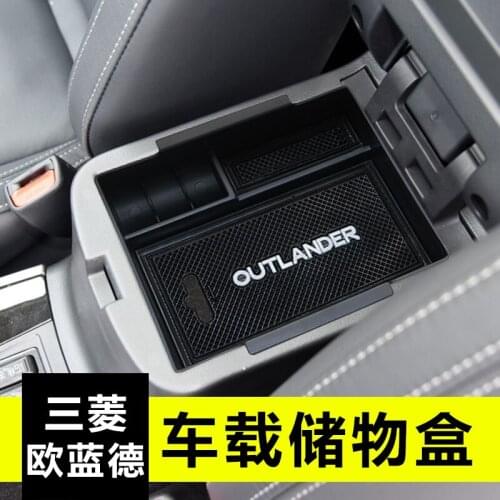 Car Central Console Armrest Box Storage Container Organizer Holder Case Tray for Mitsubishi Outlander 2019