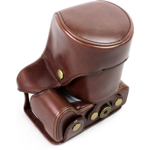 Black/Brown/Coffe/White High Quality PU Leather Camera Case Bag Cover For Canon EOS 200D With Storage Bag Bottom Opening Case