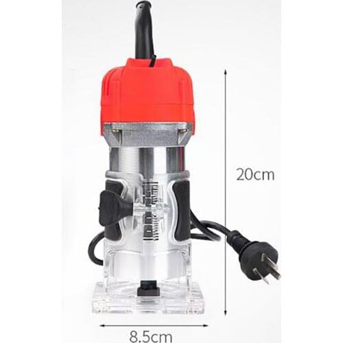 30000rpm 680W Wood Router Trimmer 6.35mm Copper Motor Electric Woodworking Hand Trimmer Engraving Machine Wood DIY Power Tool
