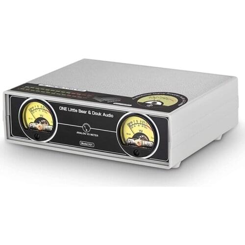 MIC+LINE Dual Analog VU Meter DB Panel Display Stereo Audio Visualizer Sound Level Indicator For Power Amplifier,US PLUG