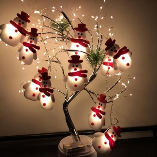 10/20 LED Snowman Christmas Tree Garland String Light Christmas Decoration For Home 2022 Christmas Ornaments Natal New Year
