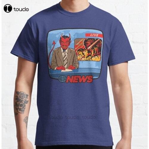 New Breaking News Classic T-Shirt Cotton Men Tee Shirt