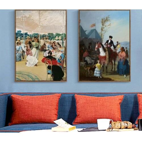 Classical court figures noble people landscape canvas printings oil painting printed on cotton home wall art decoration picture