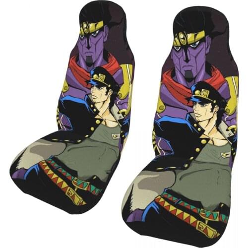 Classic Cloth Seat Covers Jojo Bizarre Adventure car chair cover Front Set with Gift Universal Fit for Cars Trucks SUVs