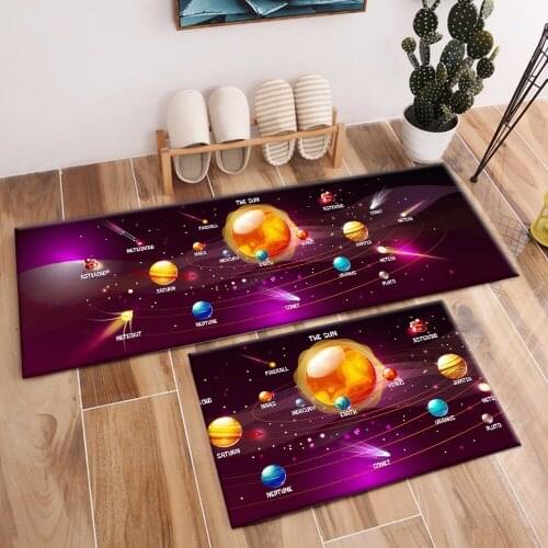 Universe Solar Rugs And Space Planet Carpets For Kids Baby Home Living Room Crystal Velvet Bedroom Yoga kitchen Door Floor Mats