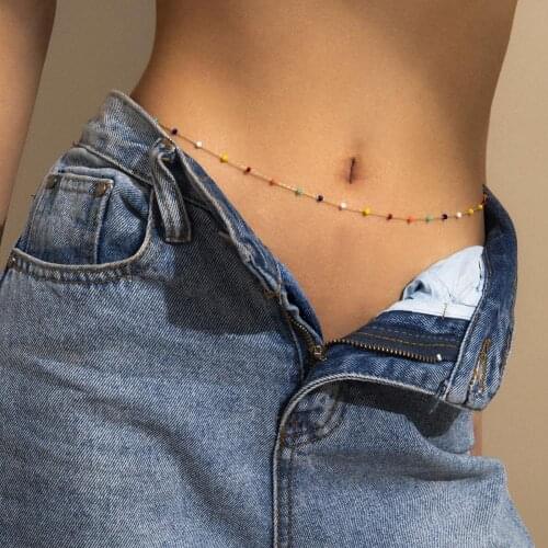 Summer Beach Metal Body Chain Waist Chain Accessories for Women Sexy Bikini Body Jewelry Belly Waist Chains Belt Waistband Gift