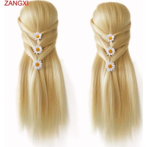613# Blonde Hair Head Mannequin Professional Styling Head Training Doll Hair Model For Hairdressing Maniqui White Manikin Head