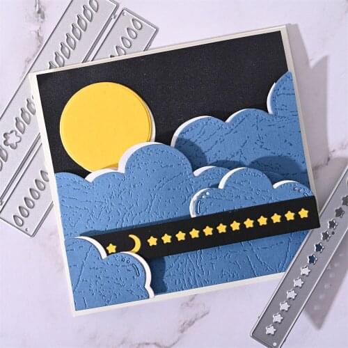 InLoveArts Edges Metal Cutting Dies Decorative Cards Stencil For Star Border Scrapbooking Embossing Paper Cards Crafts Die Cuts