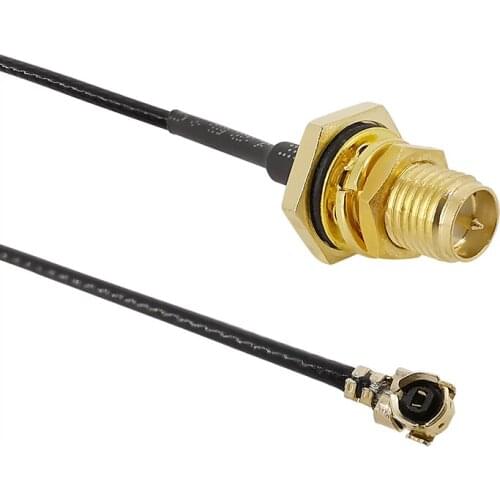Mini PCI UFL to RP SMA Female Male Pin RF Connector Pigtail Cable RP SMA Female Bulkhead With O-ring to UFL./IPX Cable 1.13 Wire