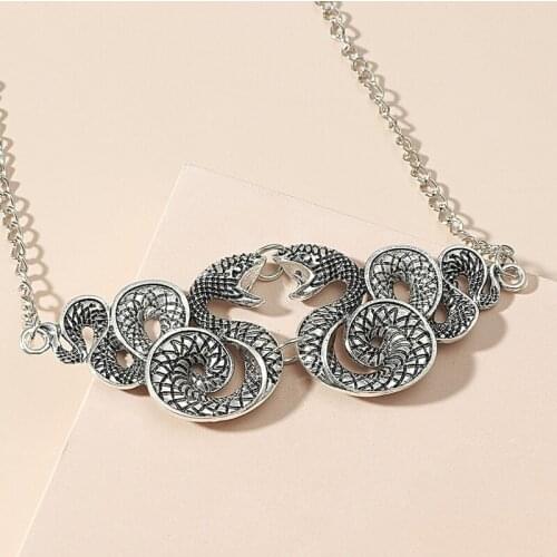New Snake Pendant Necklace Jewelery Gothic Serpent Men Women Charm Necklace Gift