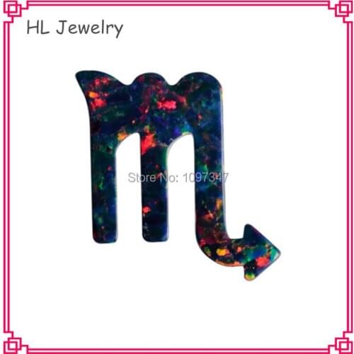 OP06 Azure Blue Scorpio Horoscope Opal Pendant Hot Sale 12 Zodiac Signs Pendant 50PCS/LOT