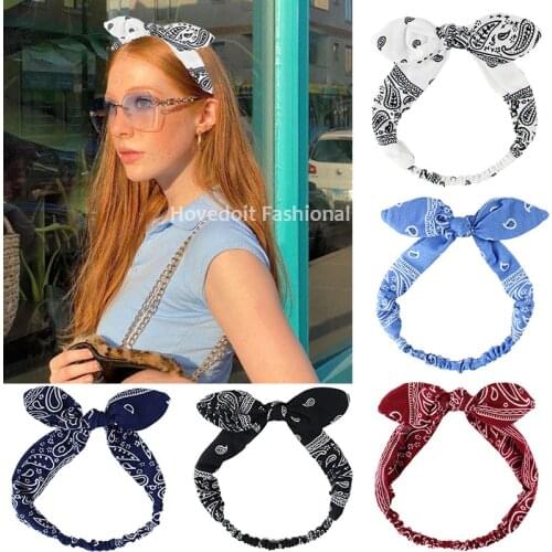 New Women Suede Soft Solid Print Headbands Vintage Cross Knot Elastic Hairbands Bandanas Girls Hair Bands Hair Accessories