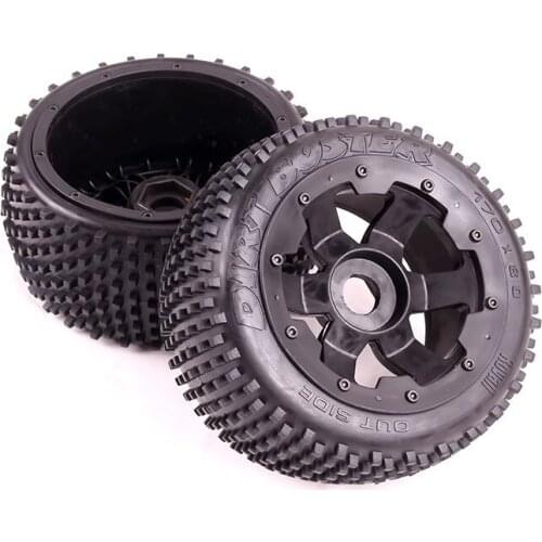 Rovan Baja Buggy Rear Wheel Mini Pin Spike Tires on Rims Desert Buster Style for 1/5 HPI Baja 5B 2.0 SS