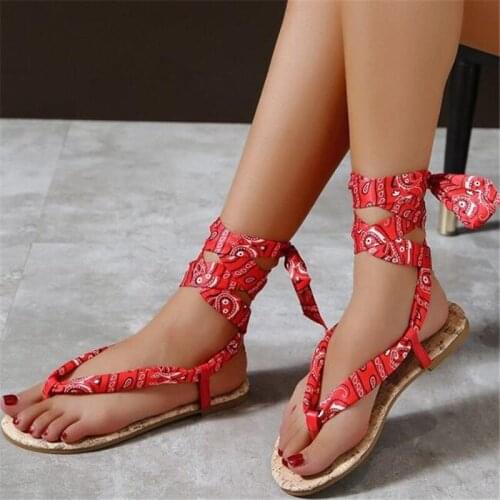 Large size lace-up womens sandals summer new style breathable platform sandals womens fashion casual womens shoes slides