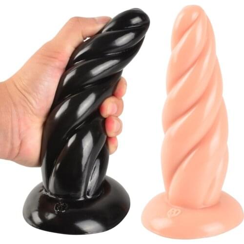 Spiral butt plug suction cup anal plug dildo sex toys for woman men anal dilator stimulator buttplug adult masturbator massager