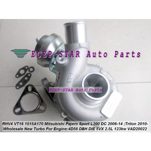 VT16 VAD20022 1515A170 VT-16 Turbo Turbocharger For Mitsubishi Pickup L200 DI-D 2007-11 Triton Intercooled 2010- 4D56 4D56U 2.5L