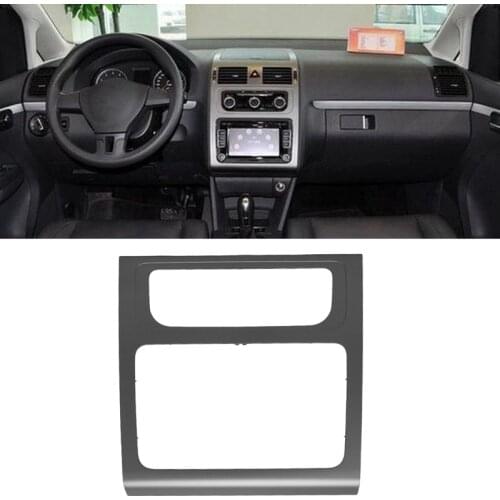 Car Inner Center Console Trim Frame Air-Conditioner Panel CD Recorder Easel Navigation Trim for Touran 11-15
