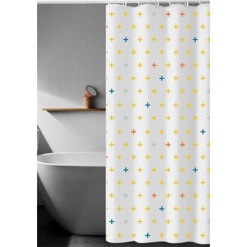 Polyester Waterproof Shower Curtain Cute Aesthetic Anti-mildew Shower Curtain Separate Rideau Douche Shower Accessories DE50YL