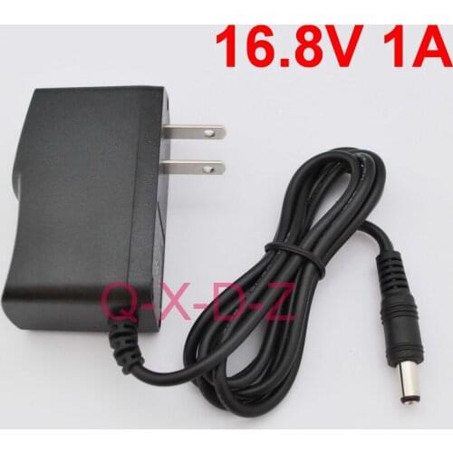 50PCS High quality 16.8V 1A polymer lithium battery charger 1000mA Power Adapter Charger Dual IC 16.8V1A DC 5.5mm US plug