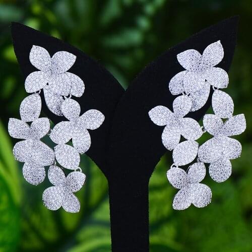 GODKI Jimbora Fanous Brand Gorgeous Charms Women Earrings Trendy AAA Cubic Zircon Imitation Shiny Earring For Women Accessories