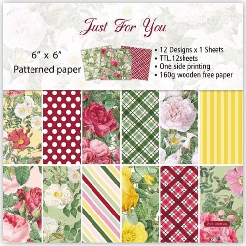 12 Sheets just for you Scrapbooking Pads Paper Origami Art Background Paper Card Making DIY Scrapbook Paper Craft
