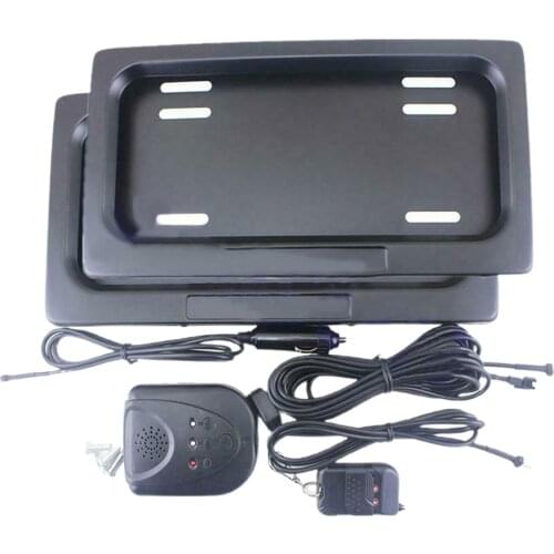 2xElectric USA Type License Plate Frame Shutter Blinds Kit for Car Shows Electric License Plate Frame Shutter Curtain