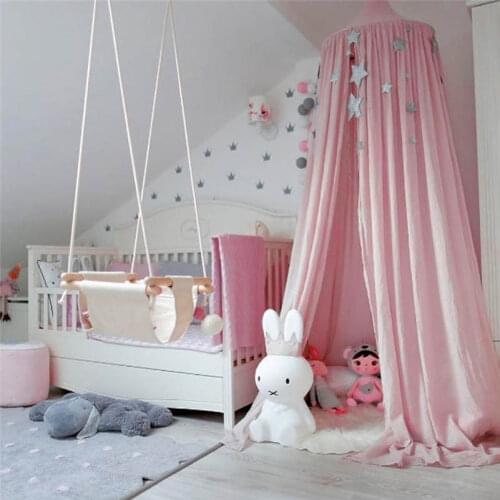 2017 Tent Crib Netting Palace Children Room Bed Curtain Hung Dome Mosquito Net Cotton Kids Girls Mantle Nets Tents