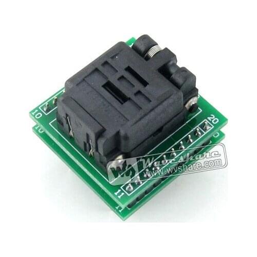 QFN20 TO DIP20 # MLF20 MLP20 Plastronics QFN IC Programming Adapter Test Burn-in Socket 4 * 4 mm 0.5 Pitch + Free Shipping