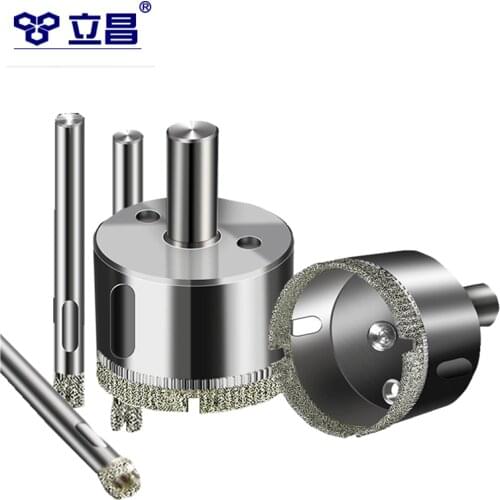 LICHANG 1/5pcs Diamond Hole Saw Hammer Drill Bit Crown for Multifunction Ceramics Tile Opener Tools 6-40mm Electric Jade Marble