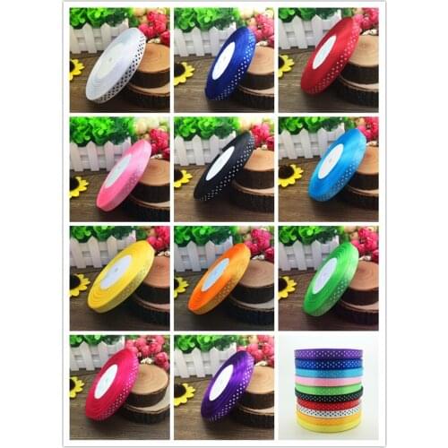 Wholesale New 10 Yards 3/8" 9mm Bulk Polka Dot Ribbon Satin Craft Supplies Pick Colors