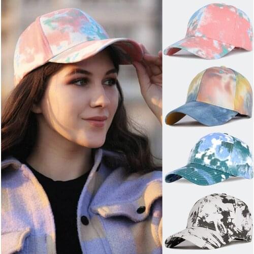 2020 New Fashion Tie-dye Baseball Cap Men Women Trend Snapback Hat Unisex Hip Hop Hat Sport Cotton Popular Gorro Adjustable Bone