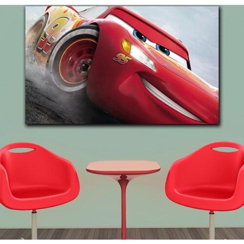 Large size Printing Cars 3 RED CAR Wall Art Picture Home Decor Living Room Modern Canvas Print No Frames Paintings