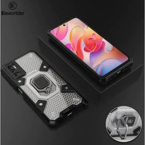 For Xiaomi Poco M3 Pro Case Mobile Phone Strap Ring Holder PC TPU Dual Protection Cover For Poco F3 X3 NFC Case