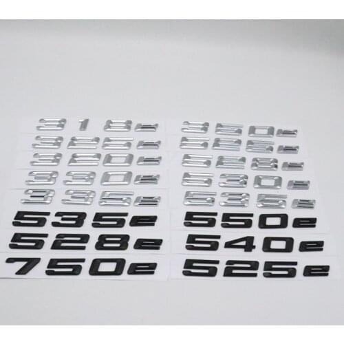 Rear Trunk Lid Emblem Logo Badge Letters Sticker For BMW 318e 320e 325e 330e 335e 520e 528e 530e 540e 550e 730e 740e 740Le 750Le