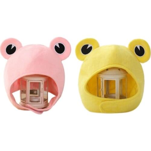 Frog Headgear with Big Ears Animal Shaped Headwear Frog Hat Women Accessories High Quality Durable Hat