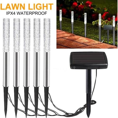 5 In 1 Solar Garden Lawn Light Set Waterproof Acrylic Bubble Lawn Garden Yard Landscape Lamps Magic Solar Powered Garden Lights