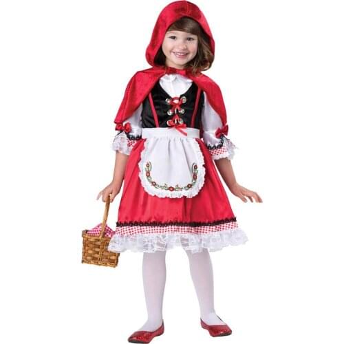 Halloween Costume Girl Child Cosplay Cute Anime Little Red Riding Hood Stage Costume