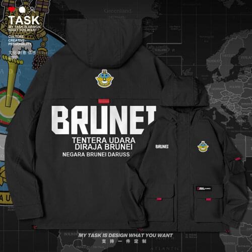 Nation of Brunei BRN Bruneian men jacket hooded air force logo army fan long sleeve clothing streetwear coat clothes autumn