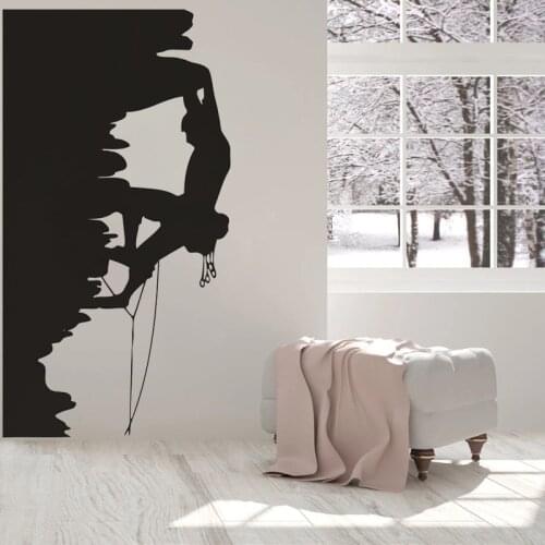 Climbers Wall Sticker Rock Climbing Vinyl Decal Living Room Decoration Bedroom Wall Decor Sling Extreme Sports Fan Art Mural