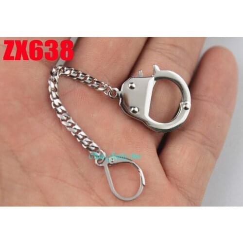 Small handcuffs earring stainless steel fashion punk jewelry 10pairs ZX638