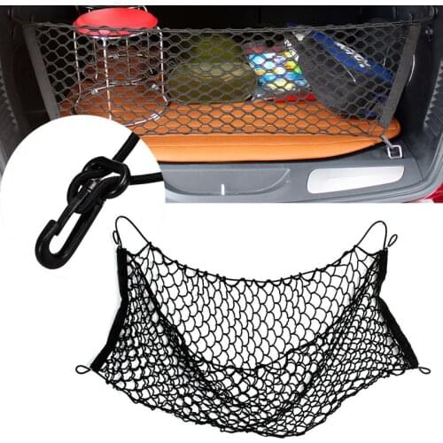 Trunk Car Rear Cargo Organizer Storage Elastic Carrier Mesh Net Nylon 90x40cm Car Interior Storage Bags Stowing Tidying