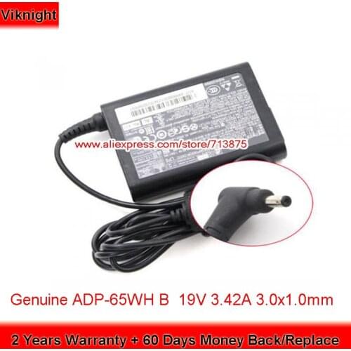 Genuine 19V 3.42A 3.0x1.0mm ADP-65WH B PA-1650-80 AC Adapter for ACER ASPIRE P3 S5 S7 S7-191 S7-391-6677 S7-391 KP.06503.002