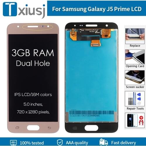 2GB/3GB RAM 5.0" Original For SAMSUNG Galaxy J5 Prime LCD Touch Screen with Frame For Samsung G570 G570F J5 Prime Display
