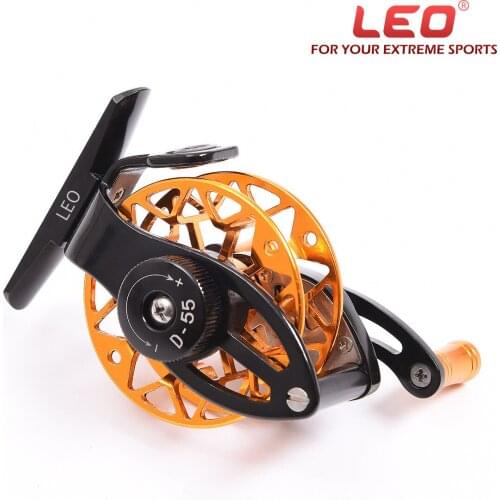 LEO front wheel 2:1 speed ratio Left hand CNC aluminum alloy ice fly fishing reel Carretilha de pesca baitcasting molinete reel
