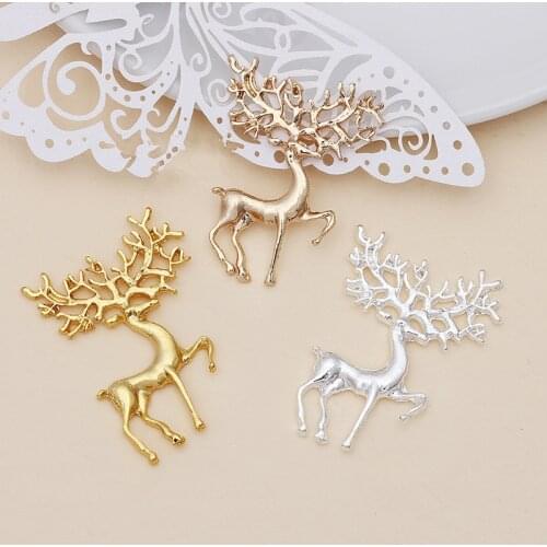 20PCS 27*39mm Fashion Metal Zinc Alloy Deer Connector Charm For DIY Jewelry Making
