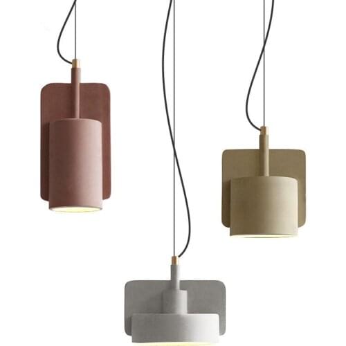 Nordic Retro Lustre Pendant Lights Minimalist Creative Luminaire Industriel Hanging Lamp Makalong Cement Lustre Pendentes Lights