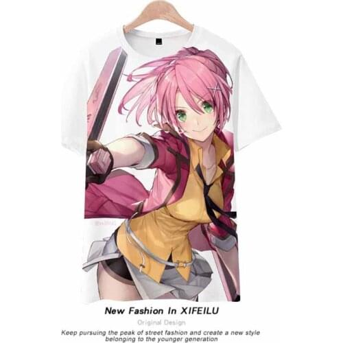 Anime The Legend of Heroes: Trails in the Flash Sara Valestin Short Sleeve Casual T-Shirt Student Summer Unisex Loose Tee Tops