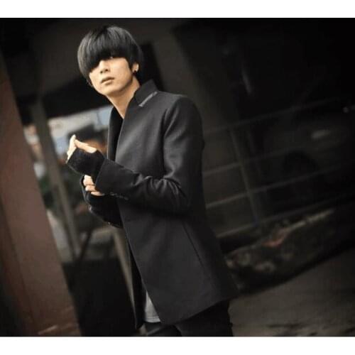 Grey black dark blue stand collar wool coat men coat casual suits overcoat men trench coat fashion brand plus size M - 8XL 9XL