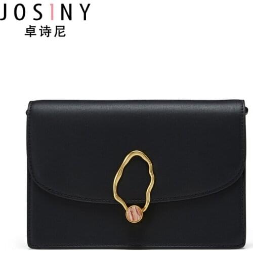 JOSINY PU Leather Button and Sequined Irregular Decoration Shoulder Bag Female Handbag Female Tote Bags Messenger Bags for Women