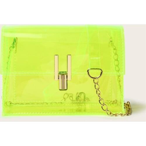 New fashion Small Fresh Womens Bag Summer Transparent Bags girls Fashion Small Square Bag One Shoulder Diagonal Cross PVC Bag